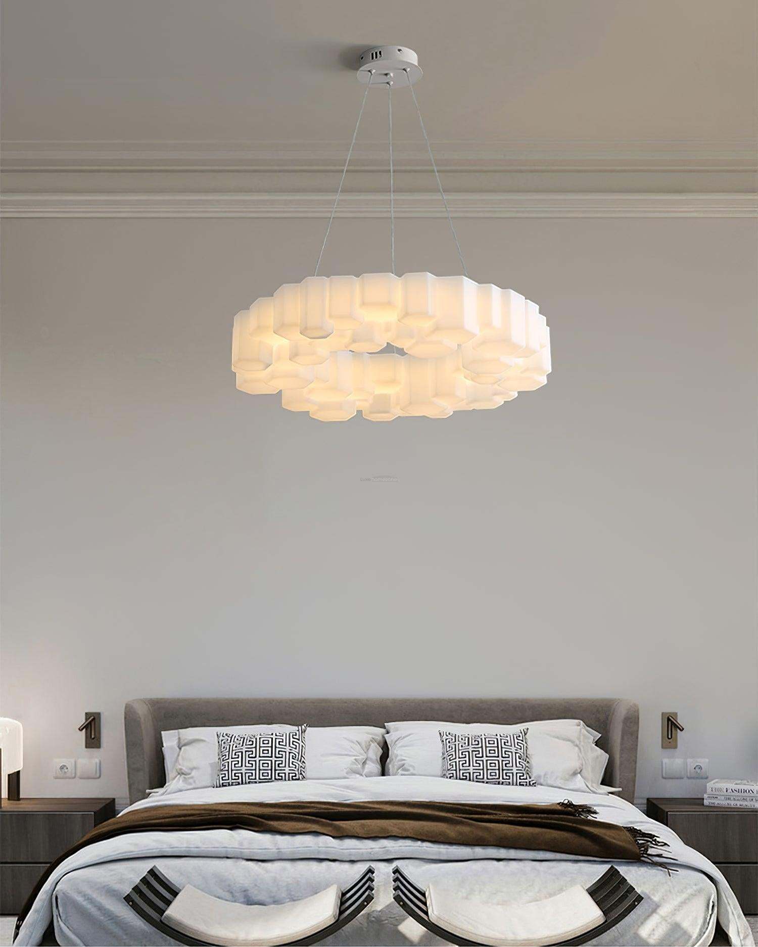 Honeycomb Chandelier ∅ 26.7″-Sylvia Space
