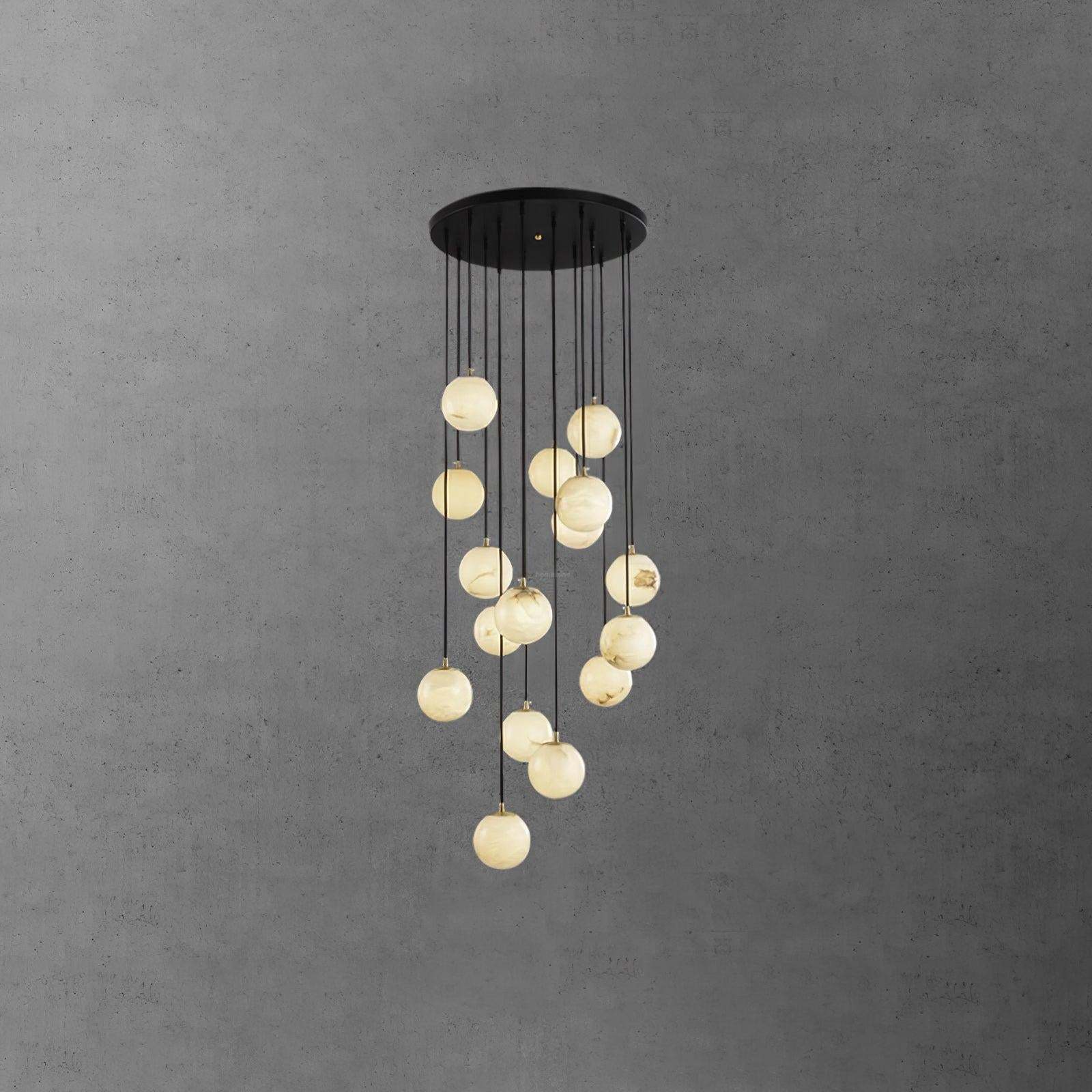 Alabaster Balls Cluster Chandelier with 3/5/7/9/16/18 heads-Sylvia Space