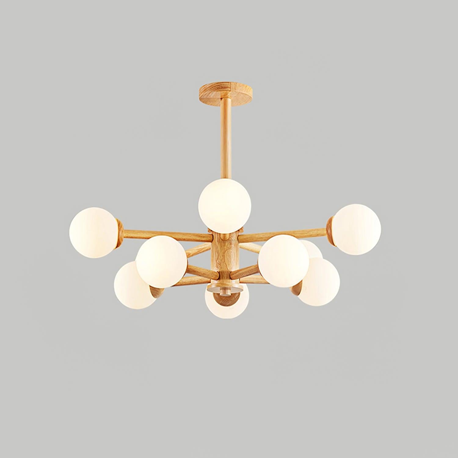Kozan Wooden Chandelier with 6/8/10/12 heads-Sylvia Space