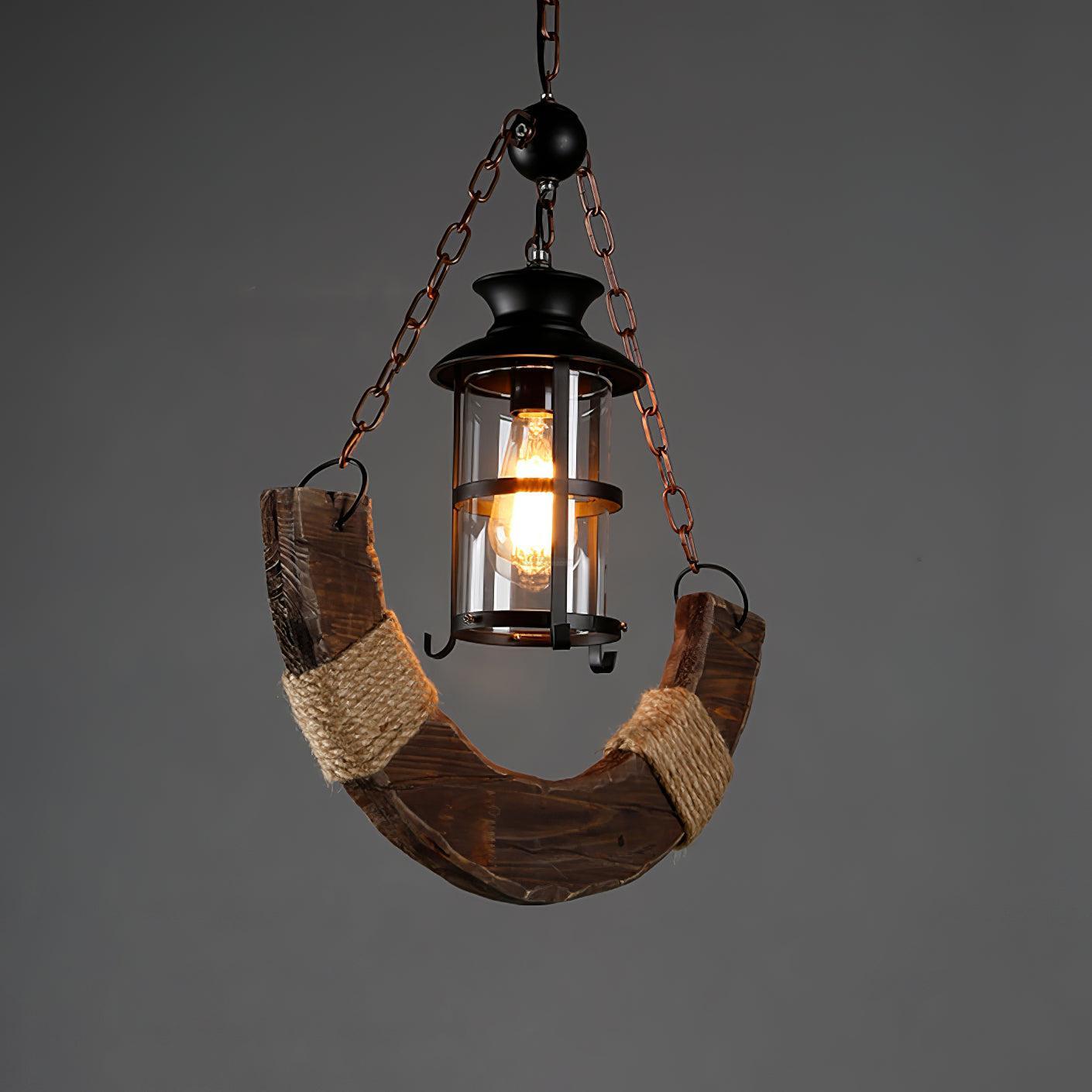 Nautical Industrial Style Wooden Chandelier with 1/3/6/8 heads-Sylvia Space