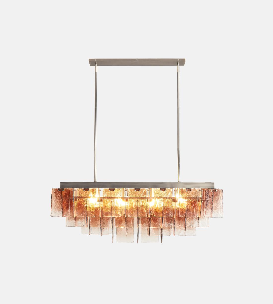 Elisa Glass Chandelier 43"W