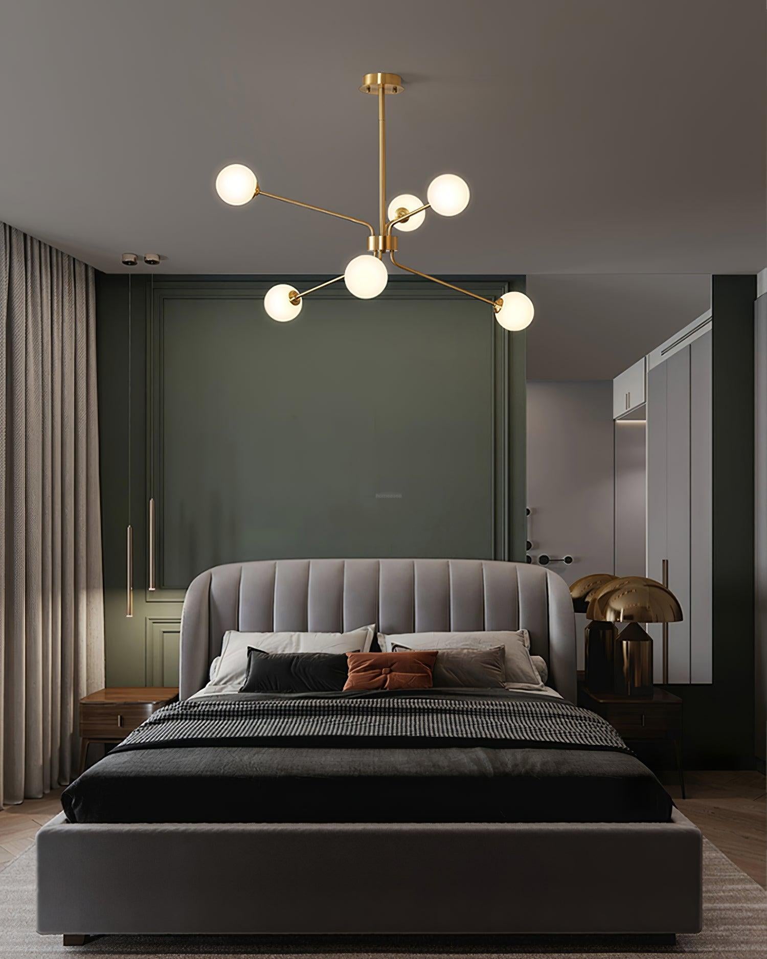 Solaire Arm Chandelier with 6/9/12 heads-Sylvia Space