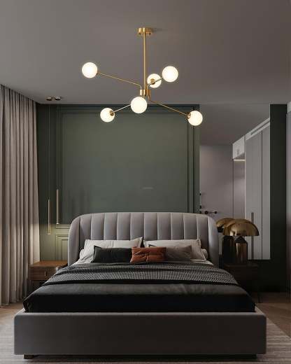 Solaire Arm Chandelier with 6/9/12 heads-Sylvia Space