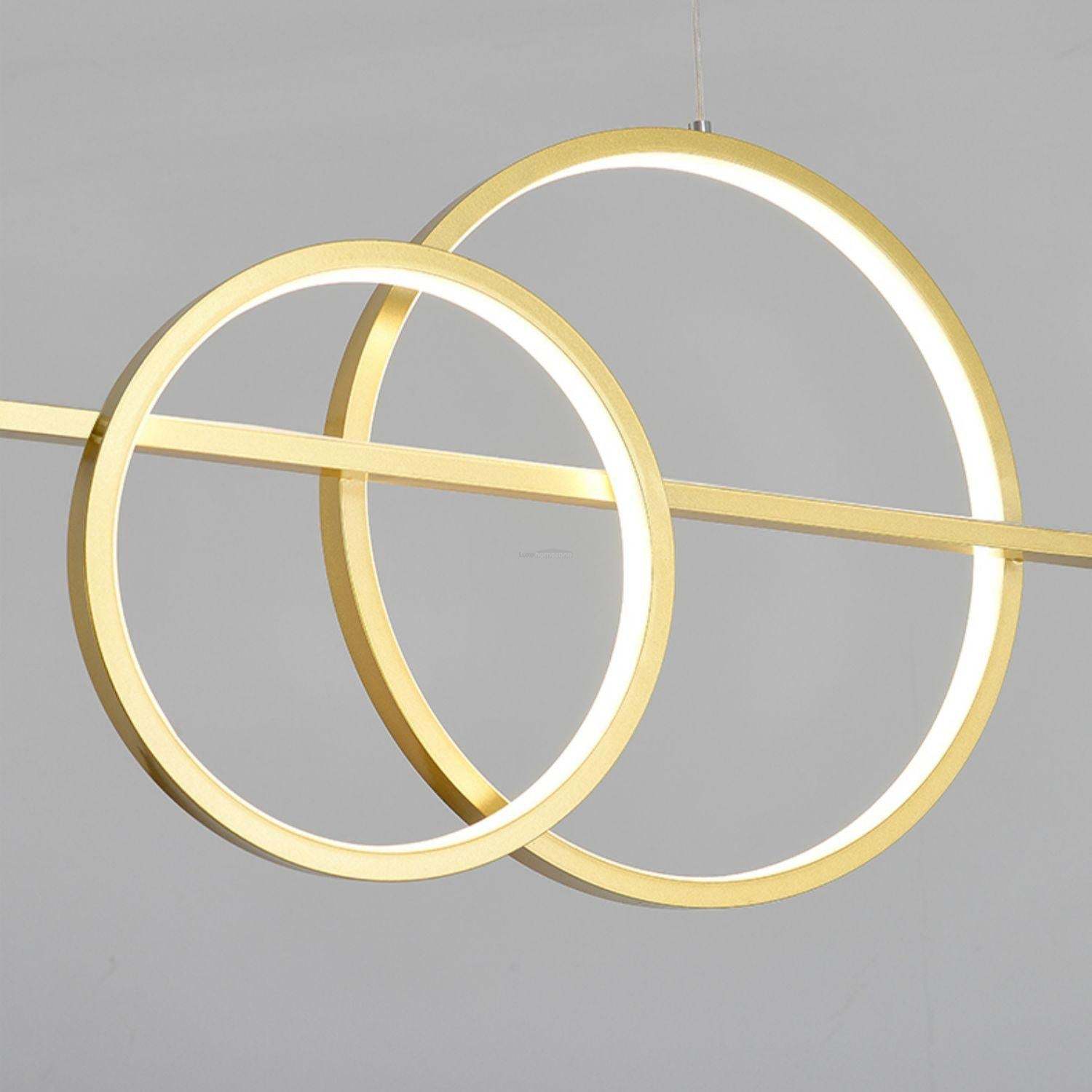 Brooklyn Double Circle Chandelier L 47.2″-Sylvia Space