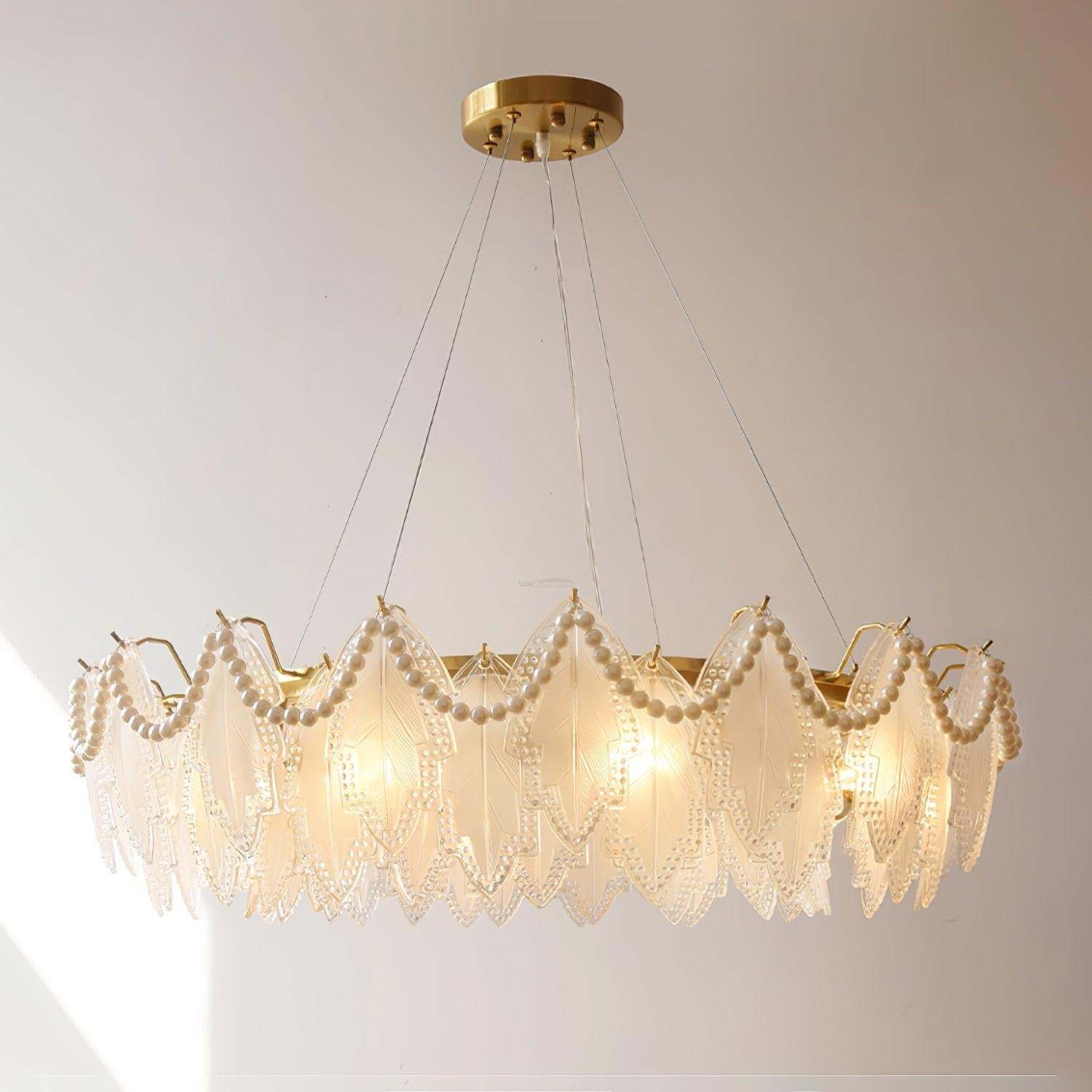 Maple Leaf Type Glass Chandelier-Sylvia Space