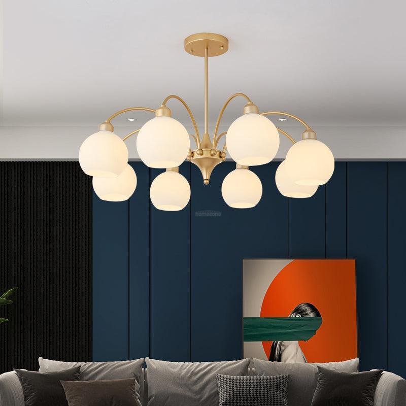 Sculptural Glass Chandelier with 6/8/10 heads-Sylvia Space