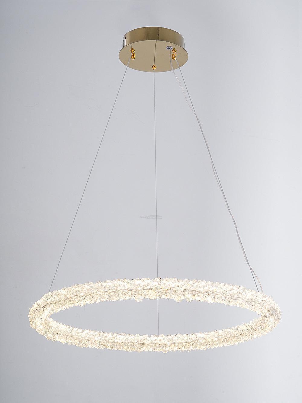 Crystal Ring Chandeliers-Sylvia Space