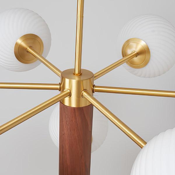 Ribbed Babble Glass Chandelier with 6/9 heads-Sylvia Space