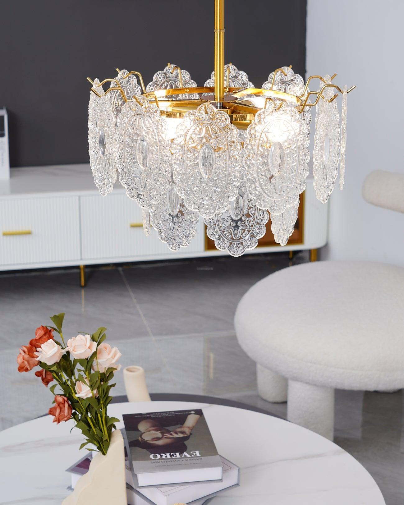 Wave Glass Style Chandelier-Sylvia Space