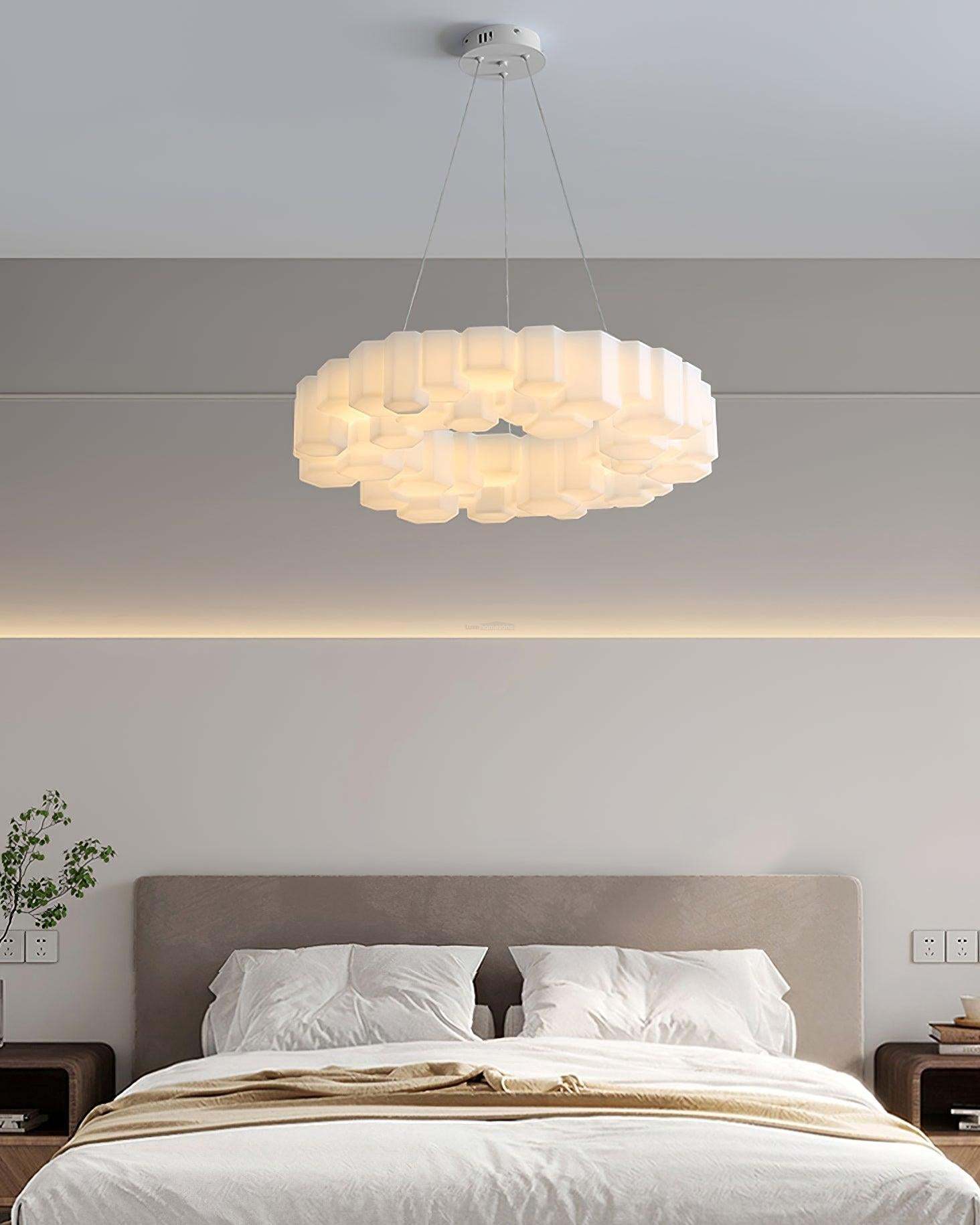 Honeycomb Chandelier ∅ 26.7″-Sylvia Space