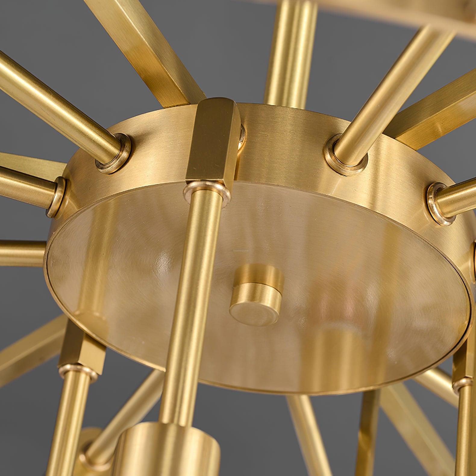 Traditional Classic Metal Glass Chandelier ∅ 15.7″-Sylvia Space