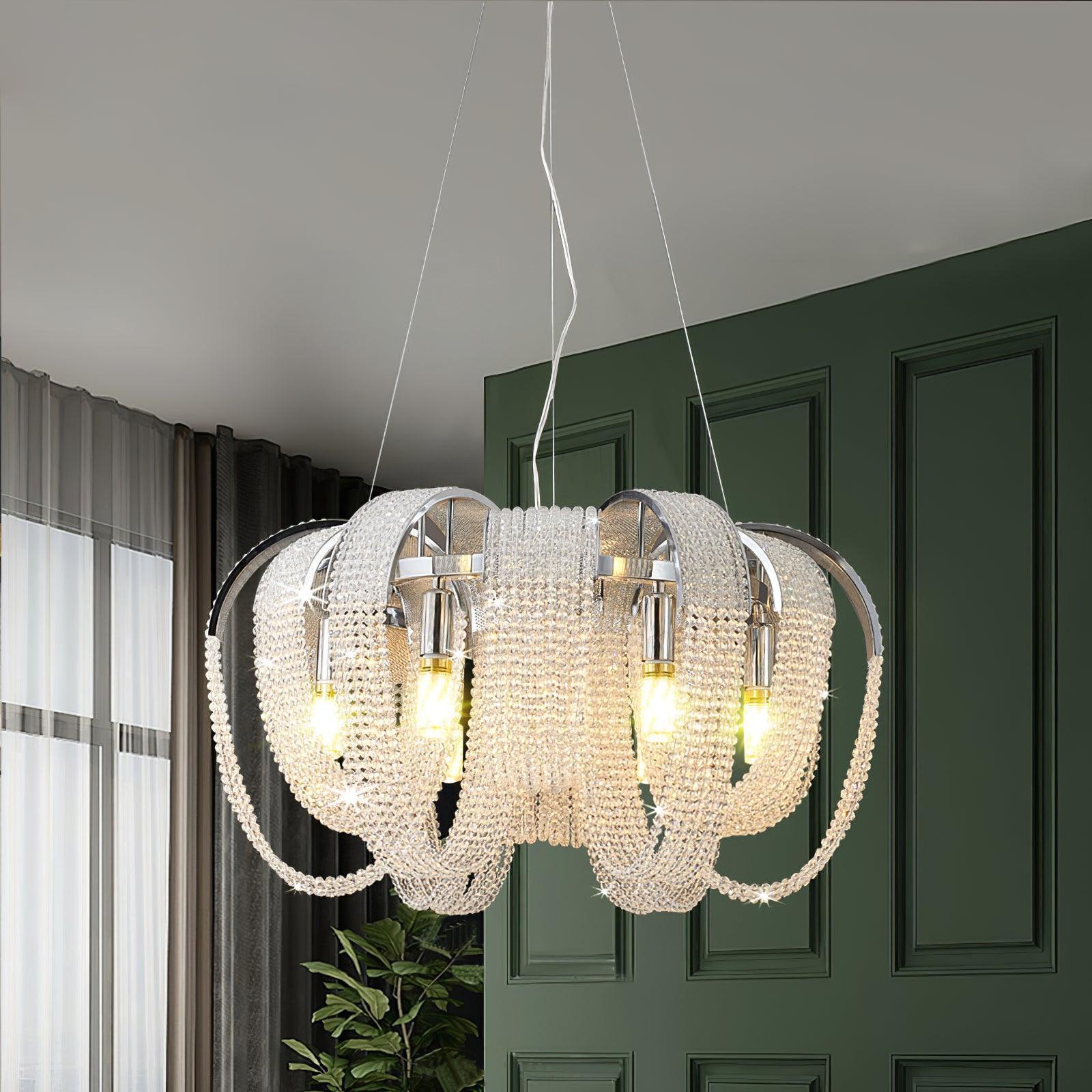 Mesh Crystal Chandelier with 1/6/9 heads-Sylvia Space