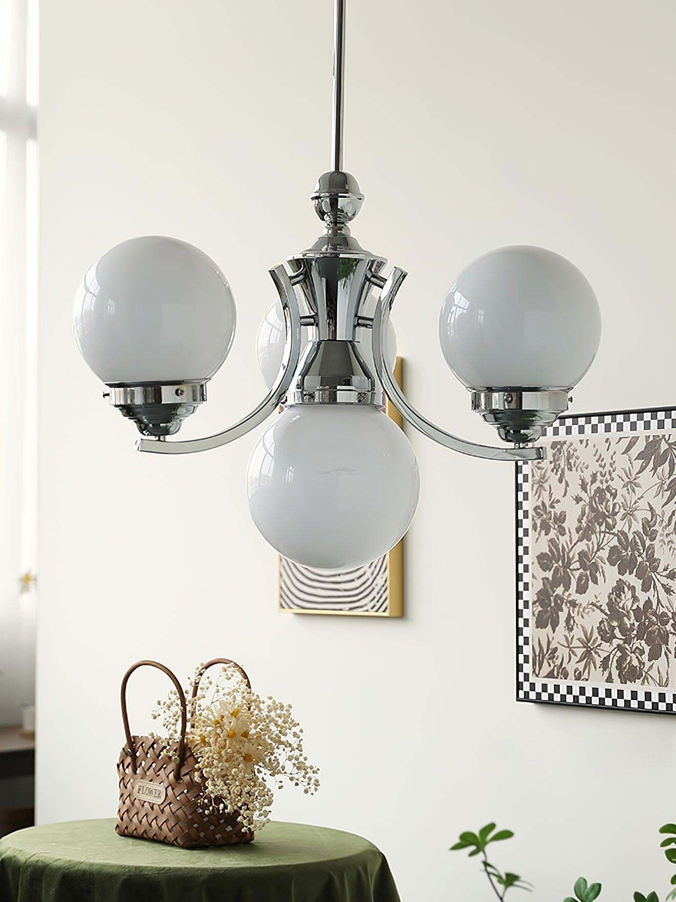 Dewdrop Globe Chandelier ∅ 21.7″-Sylvia Space