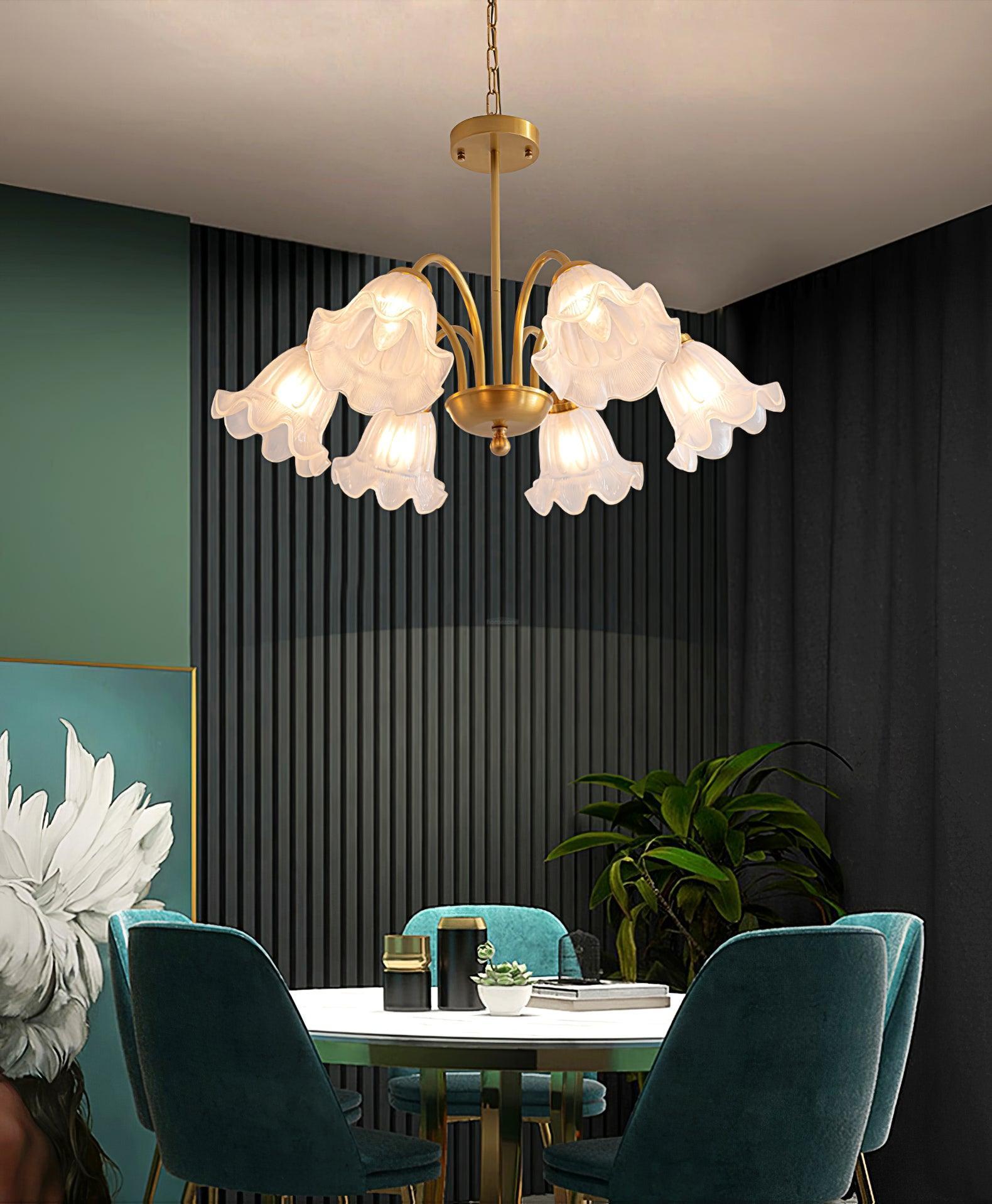Lily Chandelier ∅ 21.7″ ~31.5''-Sylvia Space