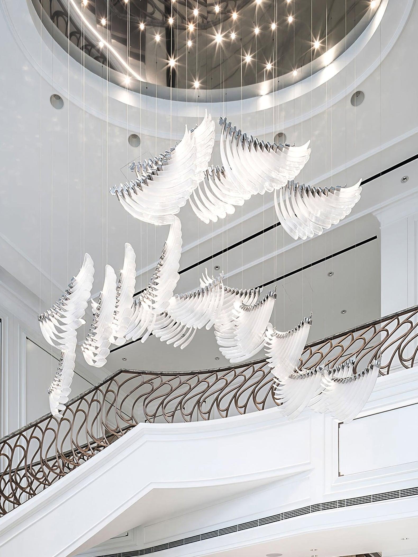 Tiered Palmette Chandelier L 15″-Sylvia Space