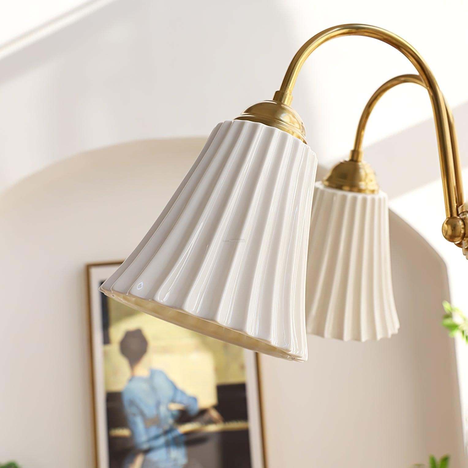 Medieval Ceramic Trumpet Chandelier with 3/5/8 lamps-Sylvia Space