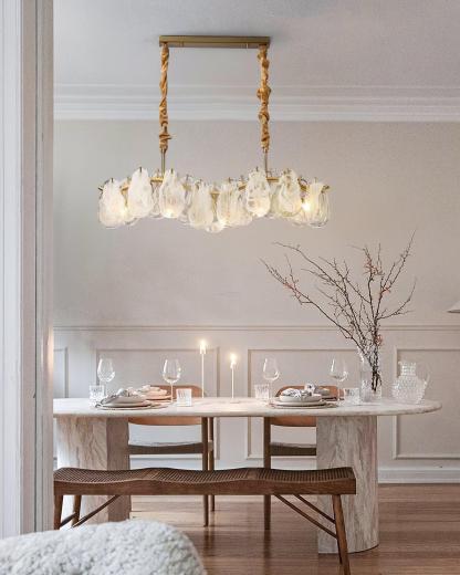 Mahina Cloud Round/Linear Chandelier-Sylvia Space