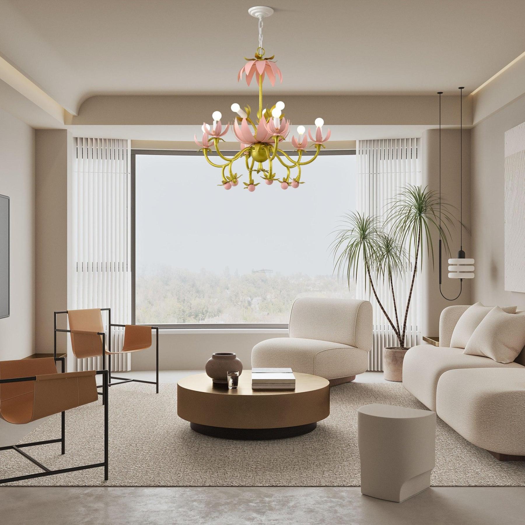 Mardi Gras Blossom Chandelier  Φ 25.6″-Sylvia Space