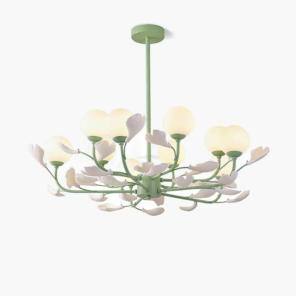 Opal Glass Chandelier with 6/8/10 heads-Sylvia Space