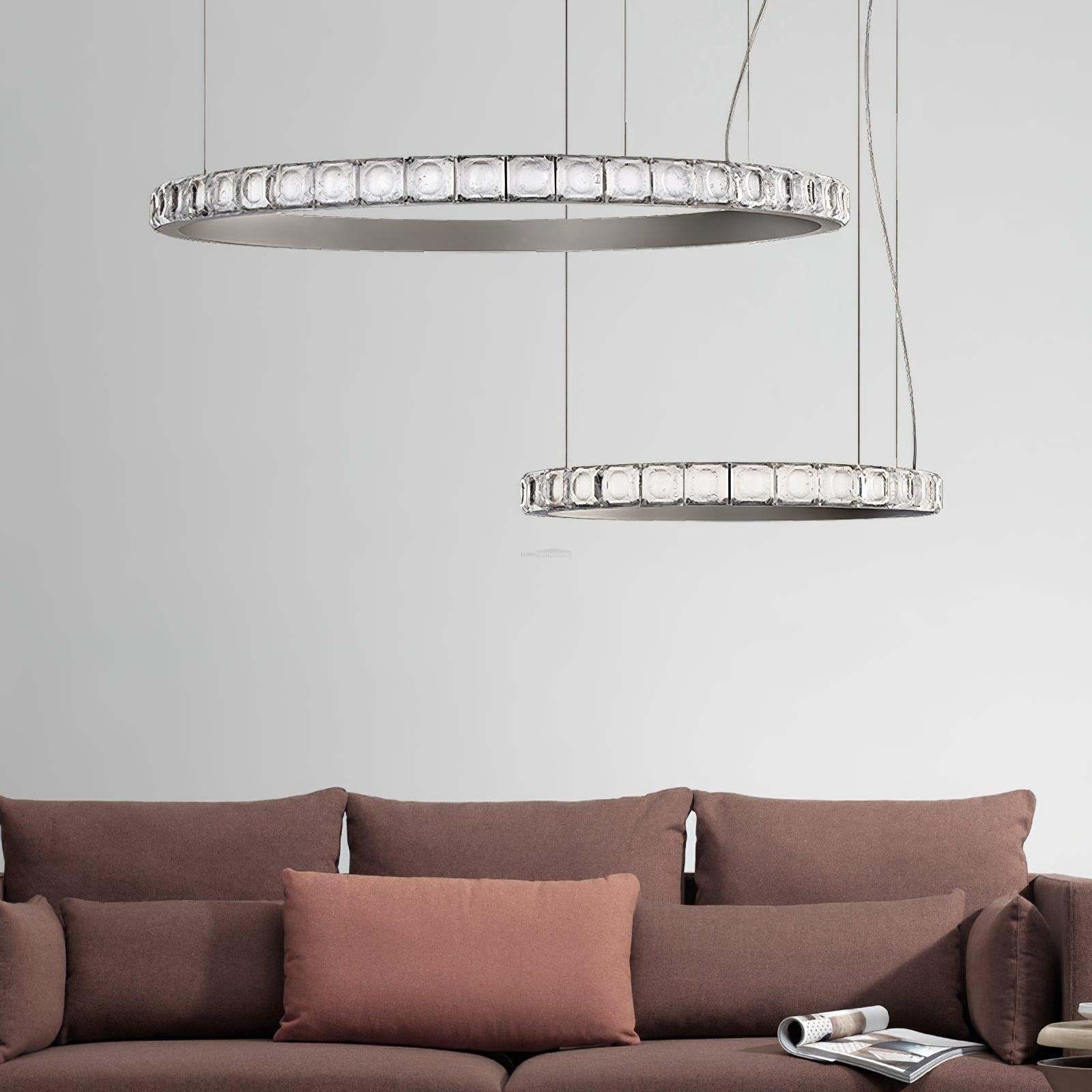 Aura Ring Chandelier ∅ 15.7″-Sylvia Space