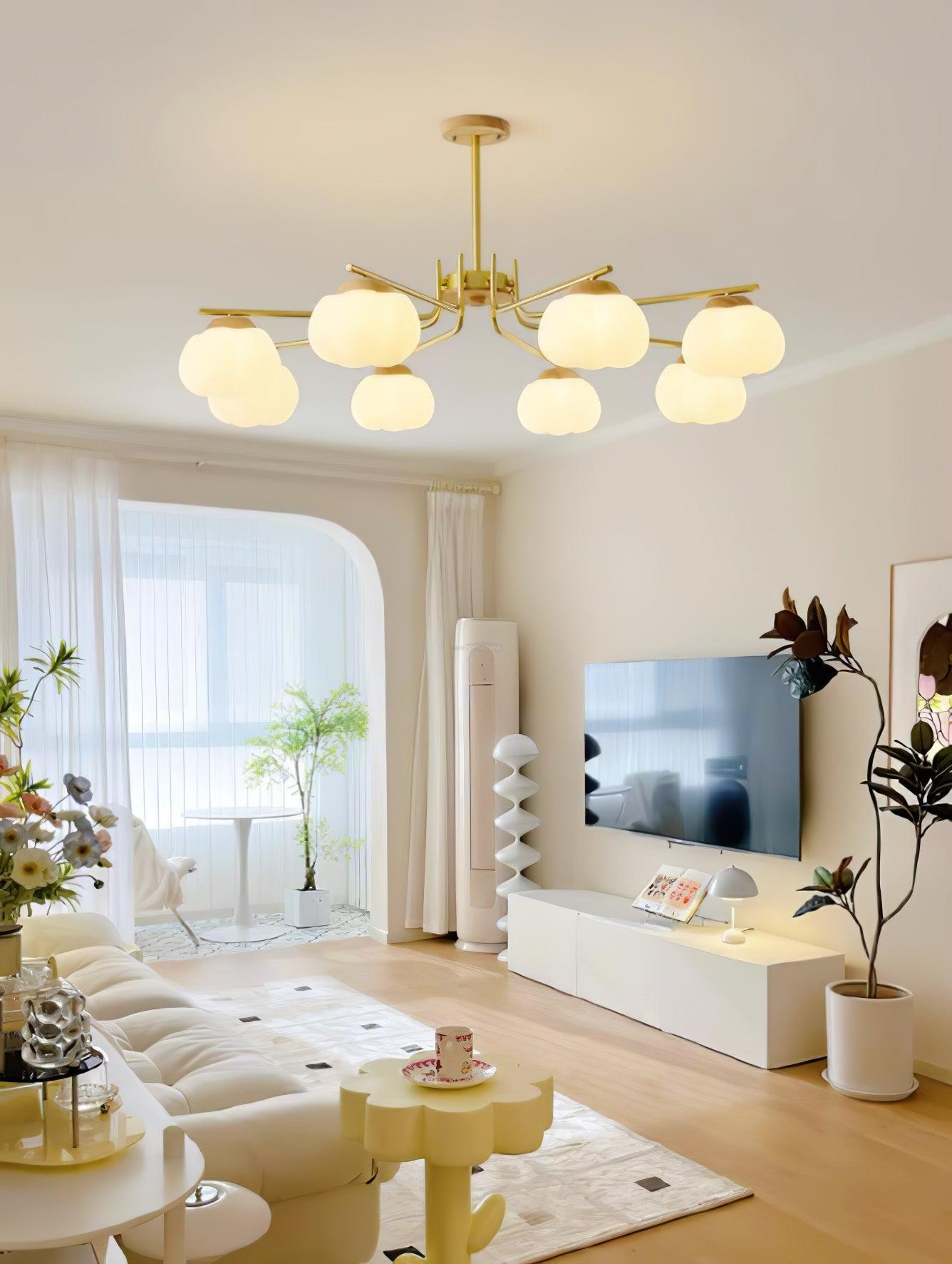 Plastic Cotton Balls Chandelier with 5/8 heads-Sylvia Space