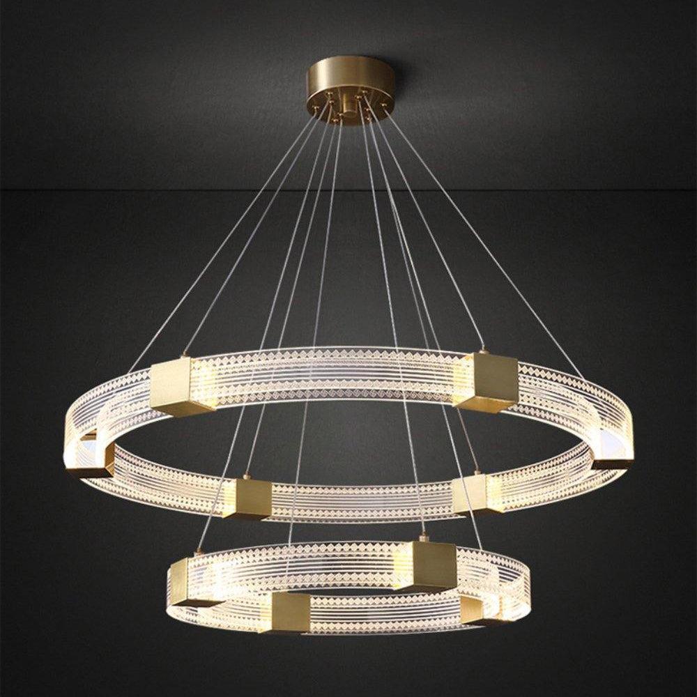 Parallel Ring LED Chandelier ∅ 25.6″-Sylvia Space
