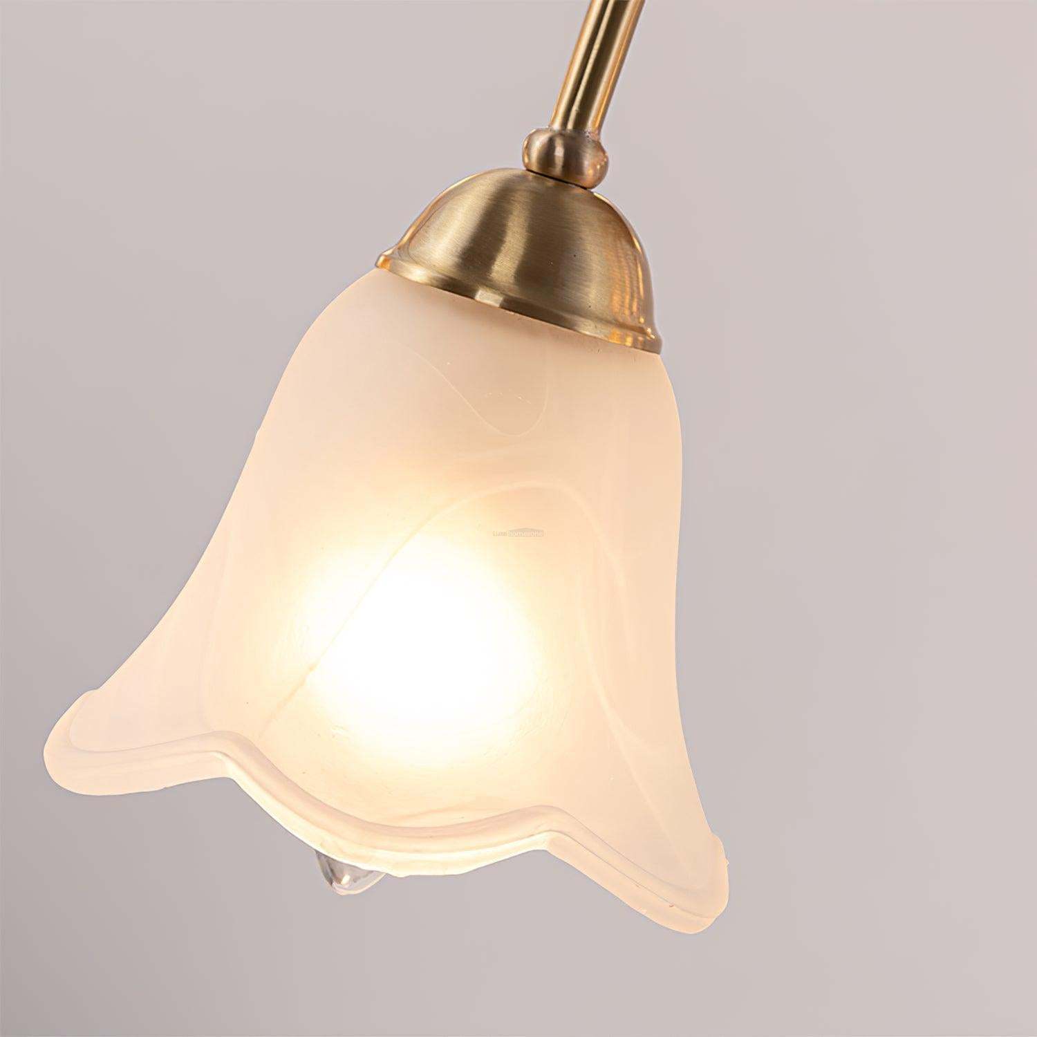 Brass Pastoral Flower Chandelier with 6/8/10 heads-Sylvia Space