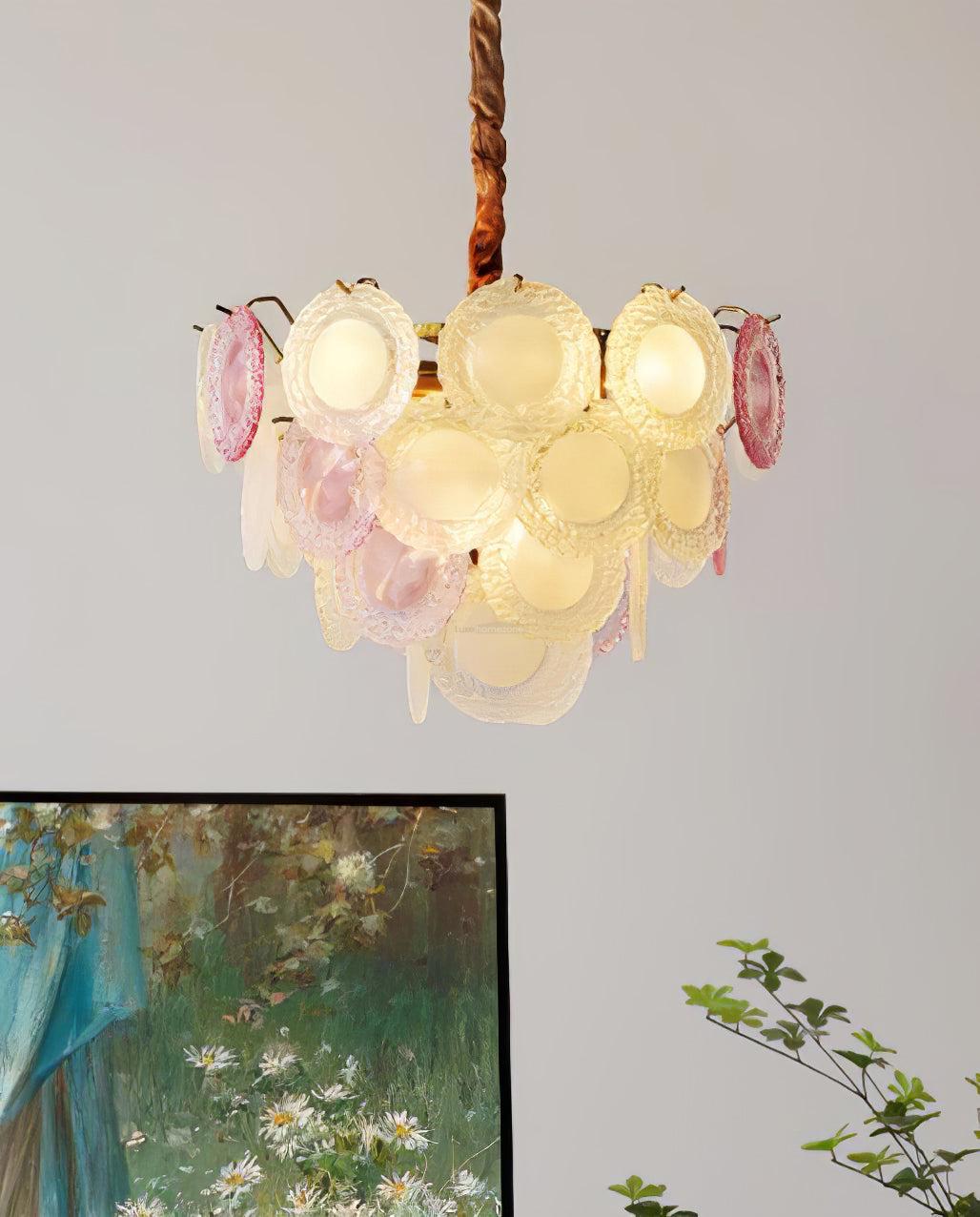 Rainbow Chandelier with Round/Long canopy-Sylvia Space