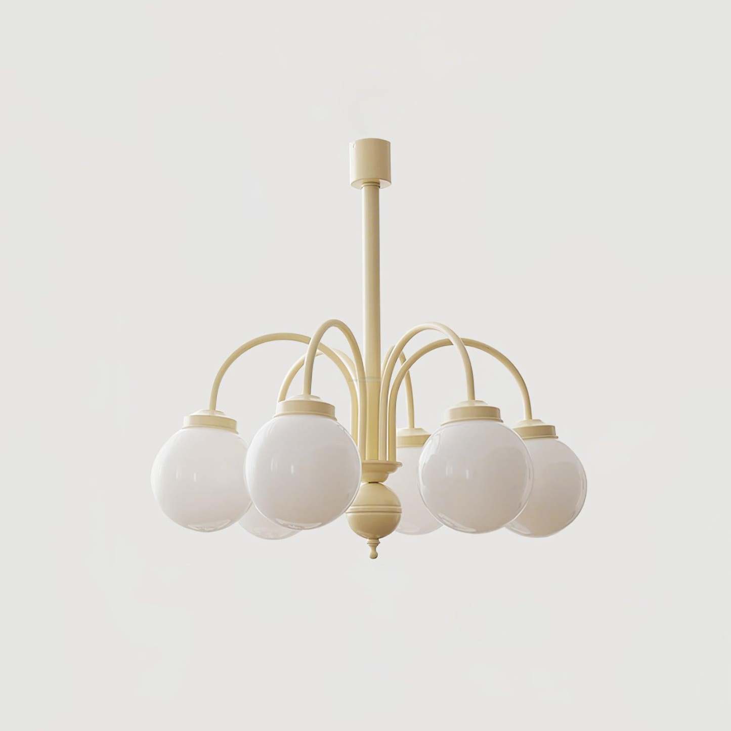 Cream Glass Sphere Chandelier with 4/5/6 heads-Sylvia Space