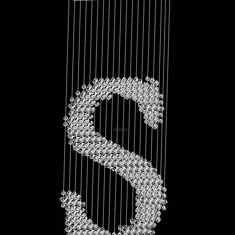 Charcoal Letter Chandeliers S-Sylvia Space