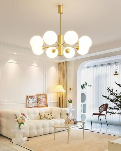 Stella Brass Chandelier with 3/6/8 heads