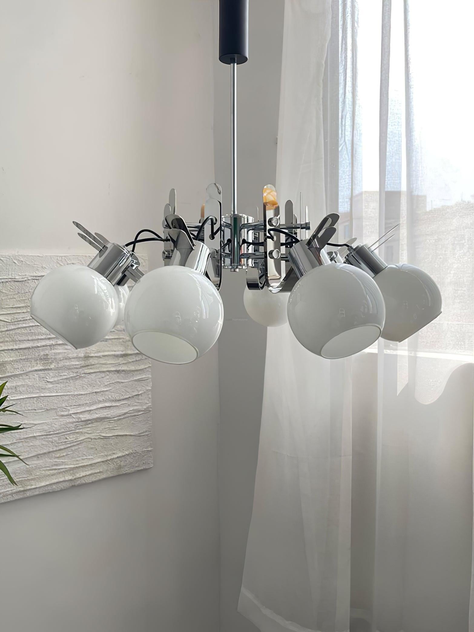 Geometrical Chrome Chandelier-Sylvia Space