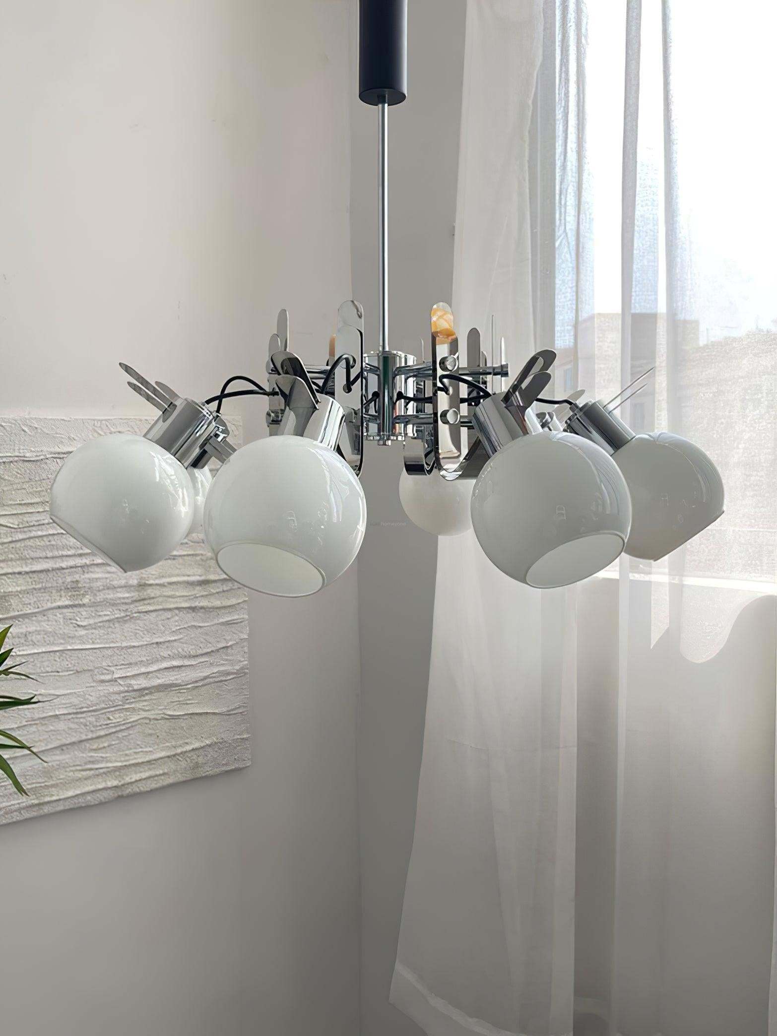 Geometrical Chrome Chandelier-Sylvia Space