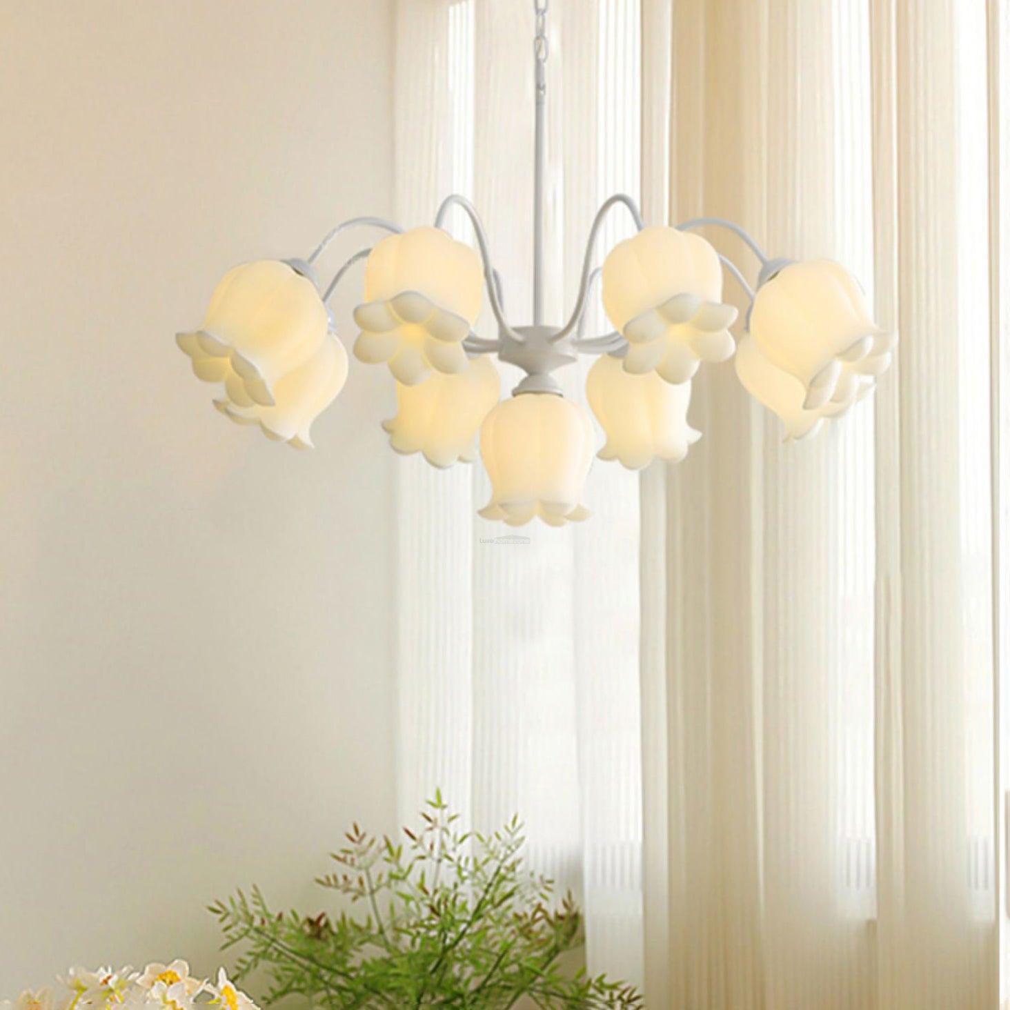 Lilium Cluster Chandelier with 3+1/5+1/6+1/8+1 heads-Sylvia Space