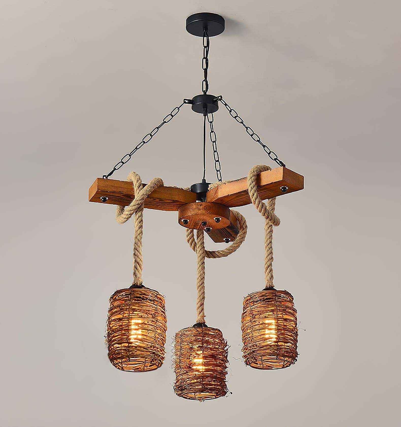 Vintage Farmhouse Chandelier with 3/6/8 heads-Sylvia Space