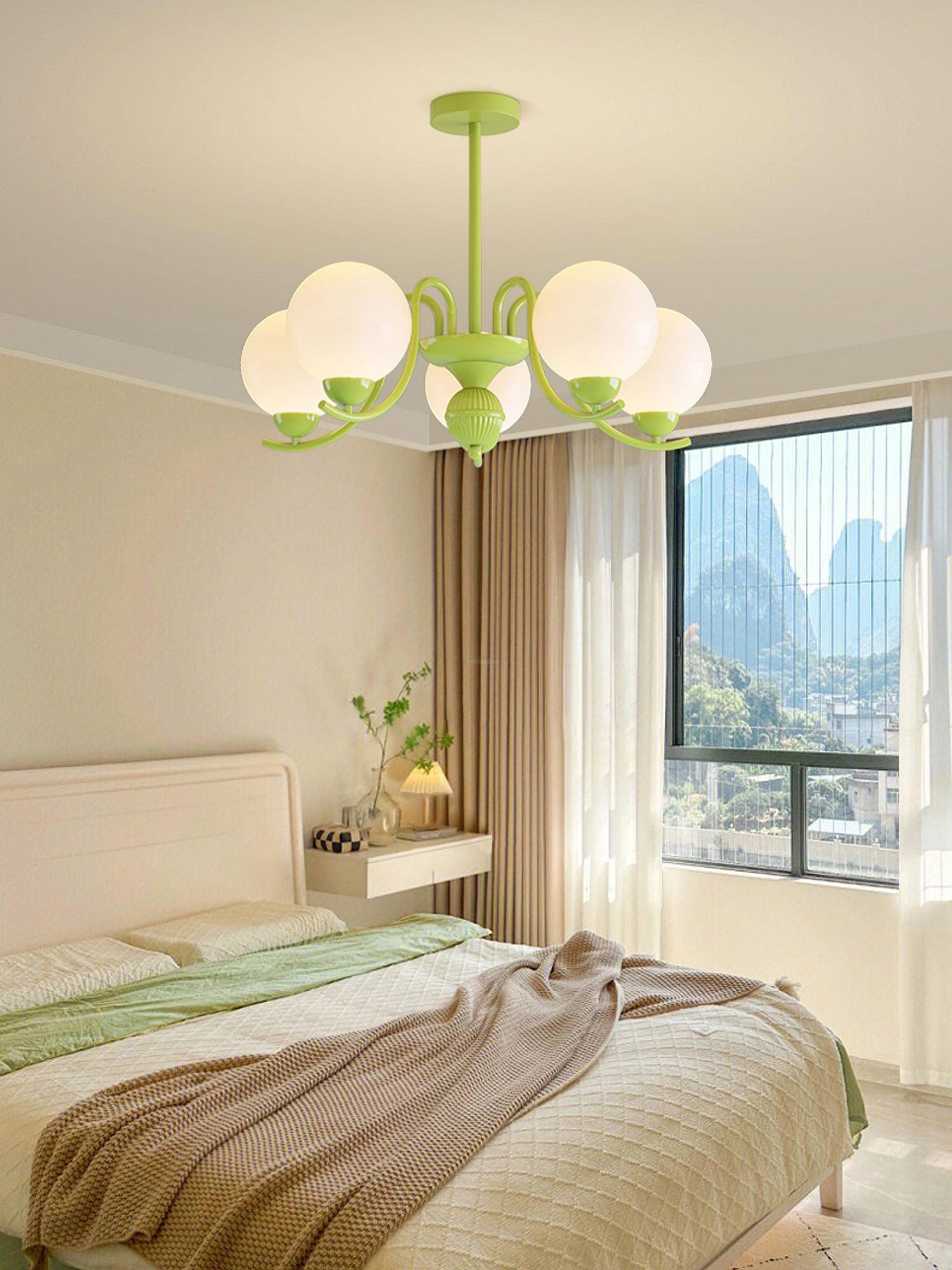 Vanilla Ball Chandelier with 3/5/6/8 heads-Sylvia Space