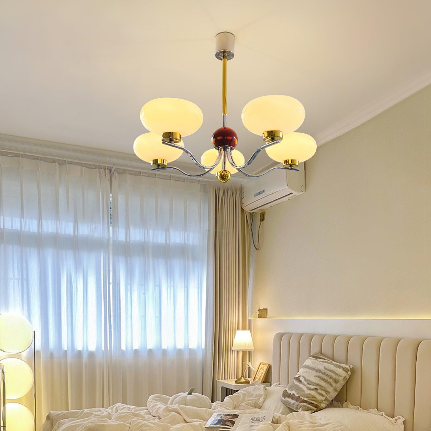 Medieval Glass Bowl Chandelier with 3/5 heads-Sylvia Space