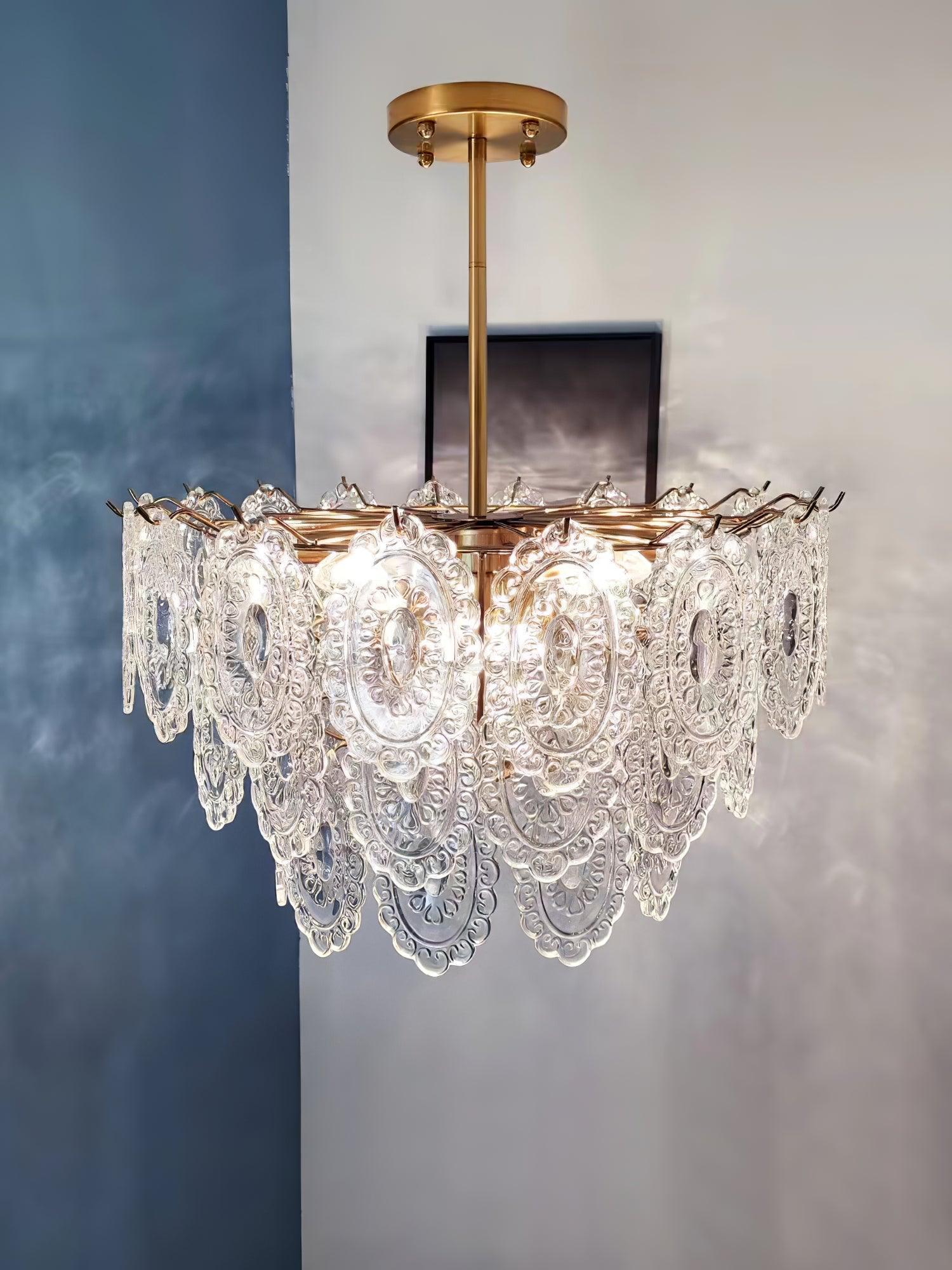 Wave Glass Style Chandelier-Sylvia Space