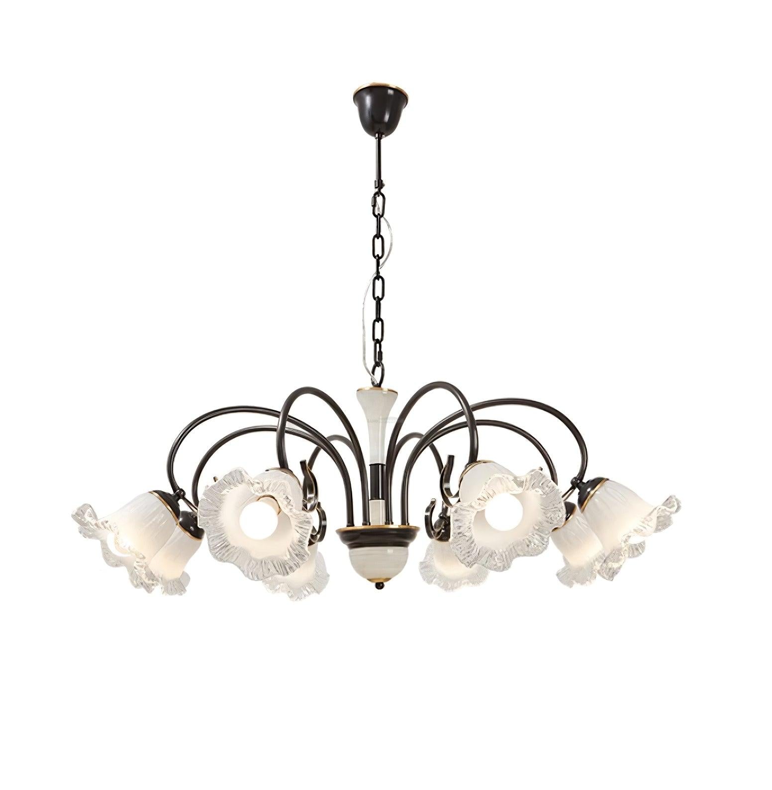 Luce Black Chandelier with 3/6/8 heads-Sylvia Space