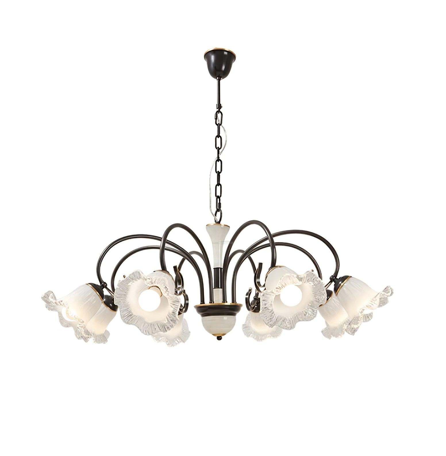 Luce Black Chandelier with 3/6/8 heads-Sylvia Space