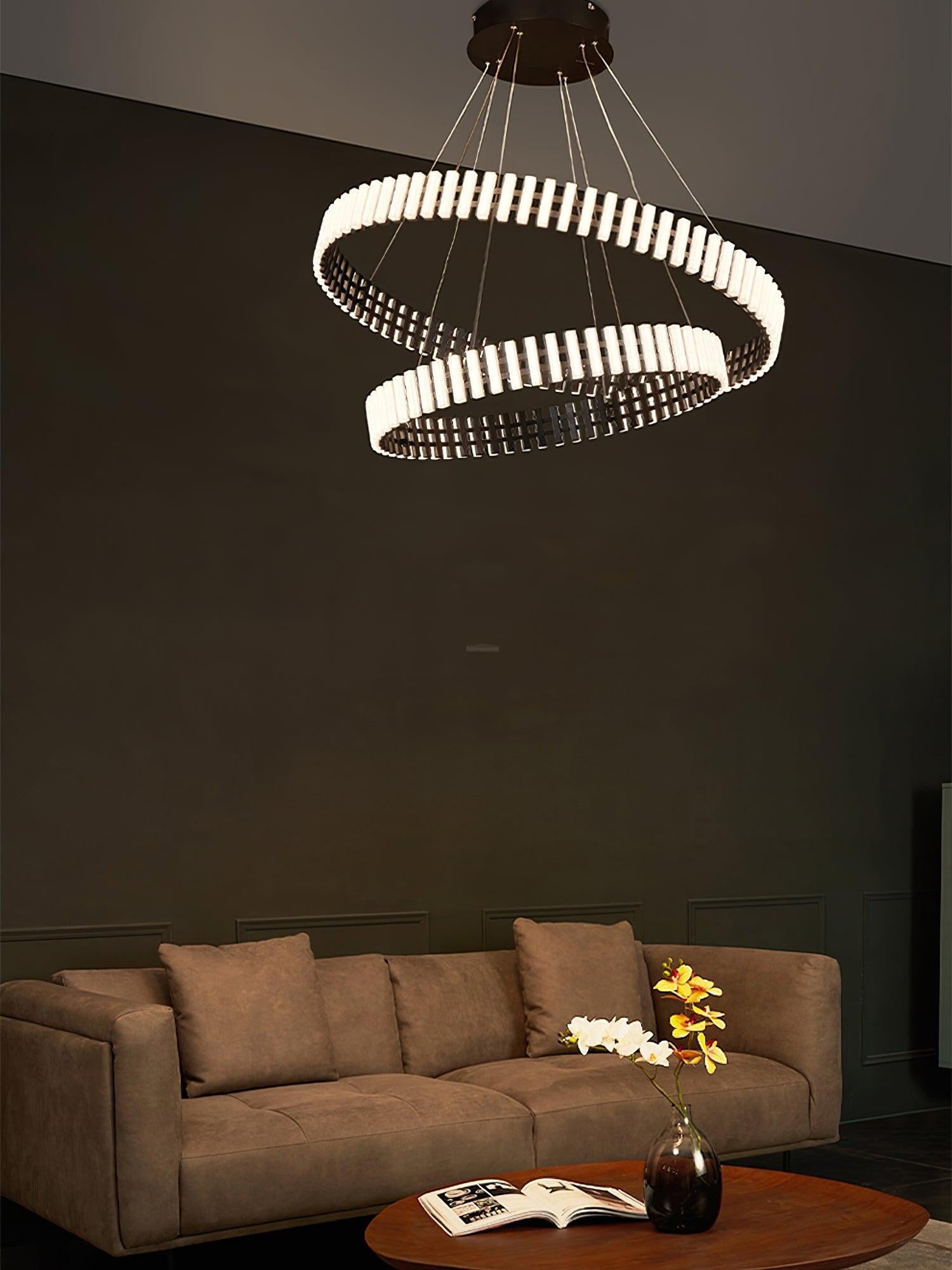 Hanging LED Chandelier ∅ 15.7″-Sylvia Space