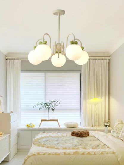 Cream Cherry Chandelier with 4/5/6/8 heads-Sylvia Space