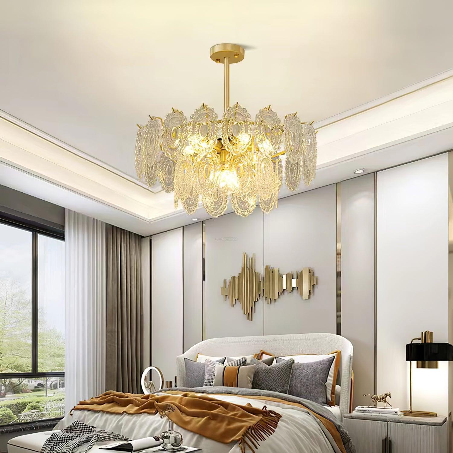 Wave Glass Style Chandelier-Sylvia Space