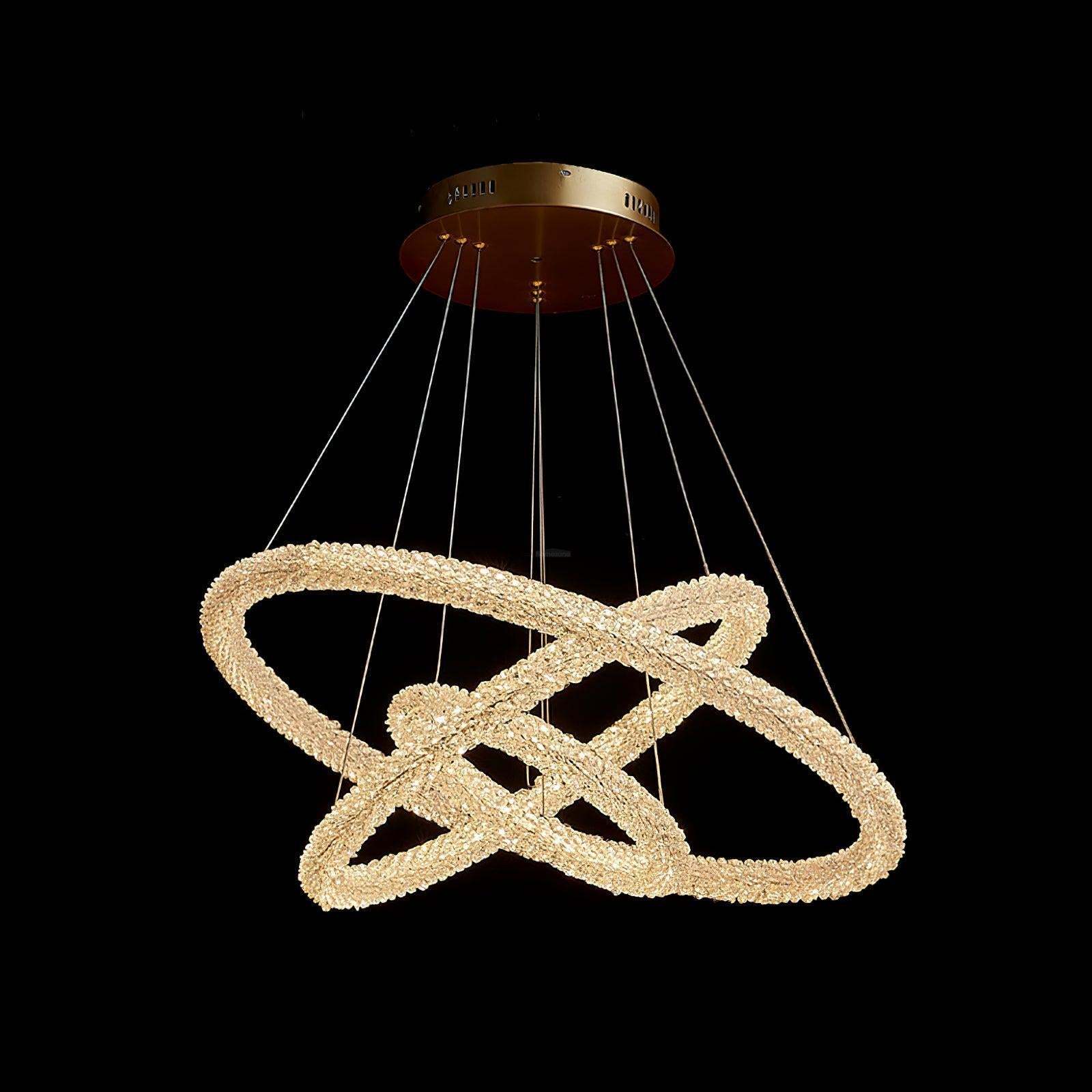 Crystal Ring Chandeliers-Sylvia Space