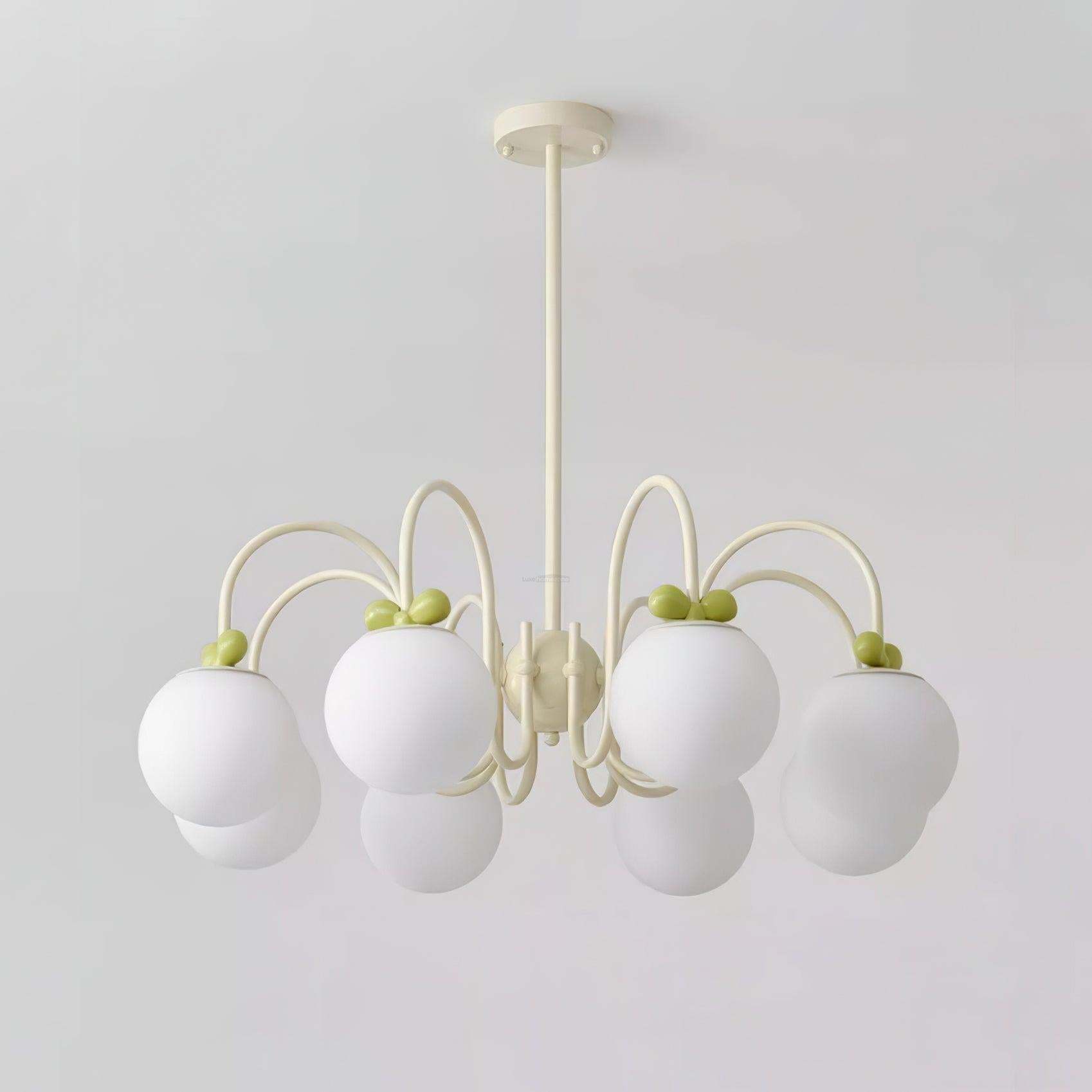 Cream Cherry Chandelier with 4/5/6/8 heads-Sylvia Space