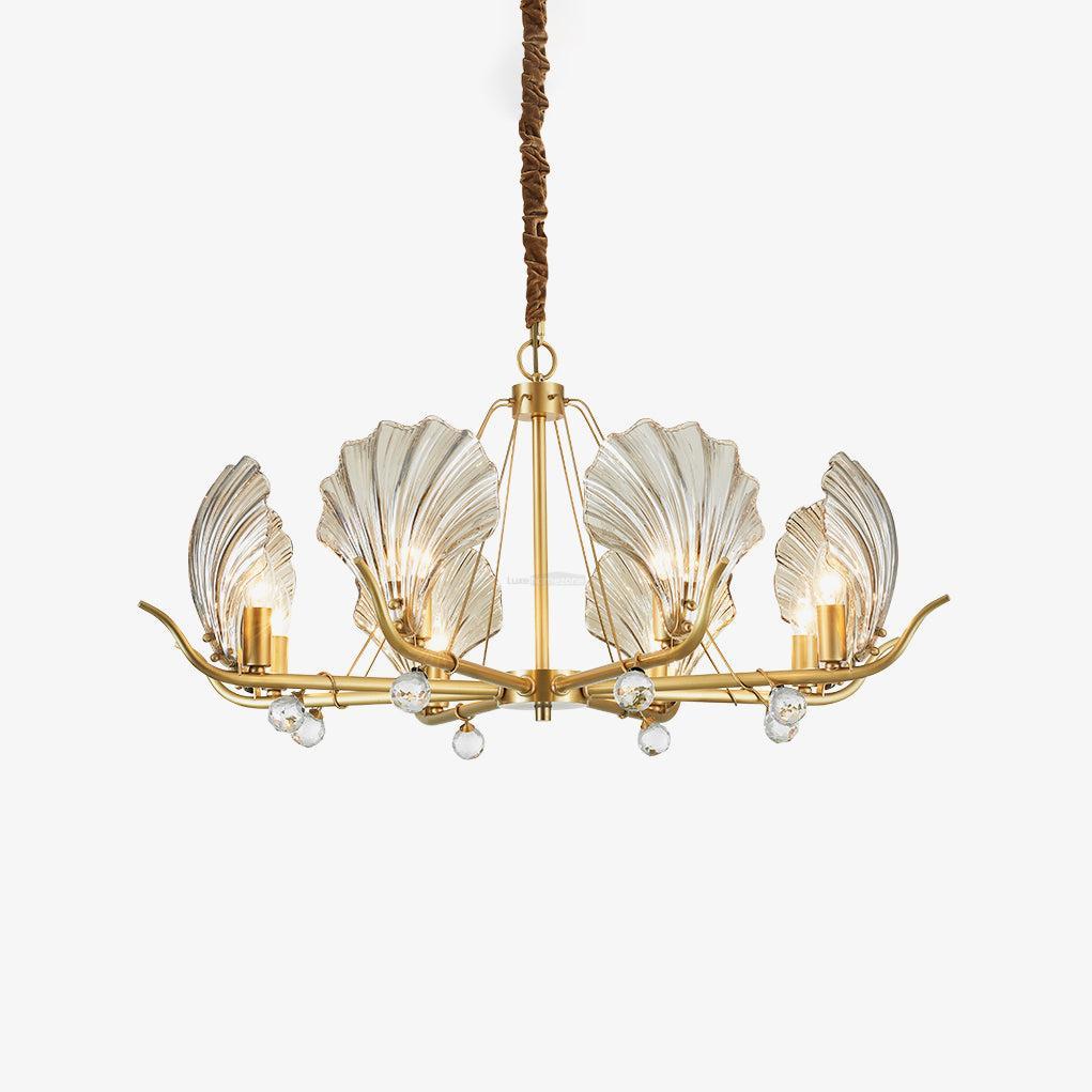 Shell Crystal Chandelier with 3/6/8 heads-Sylvia Space