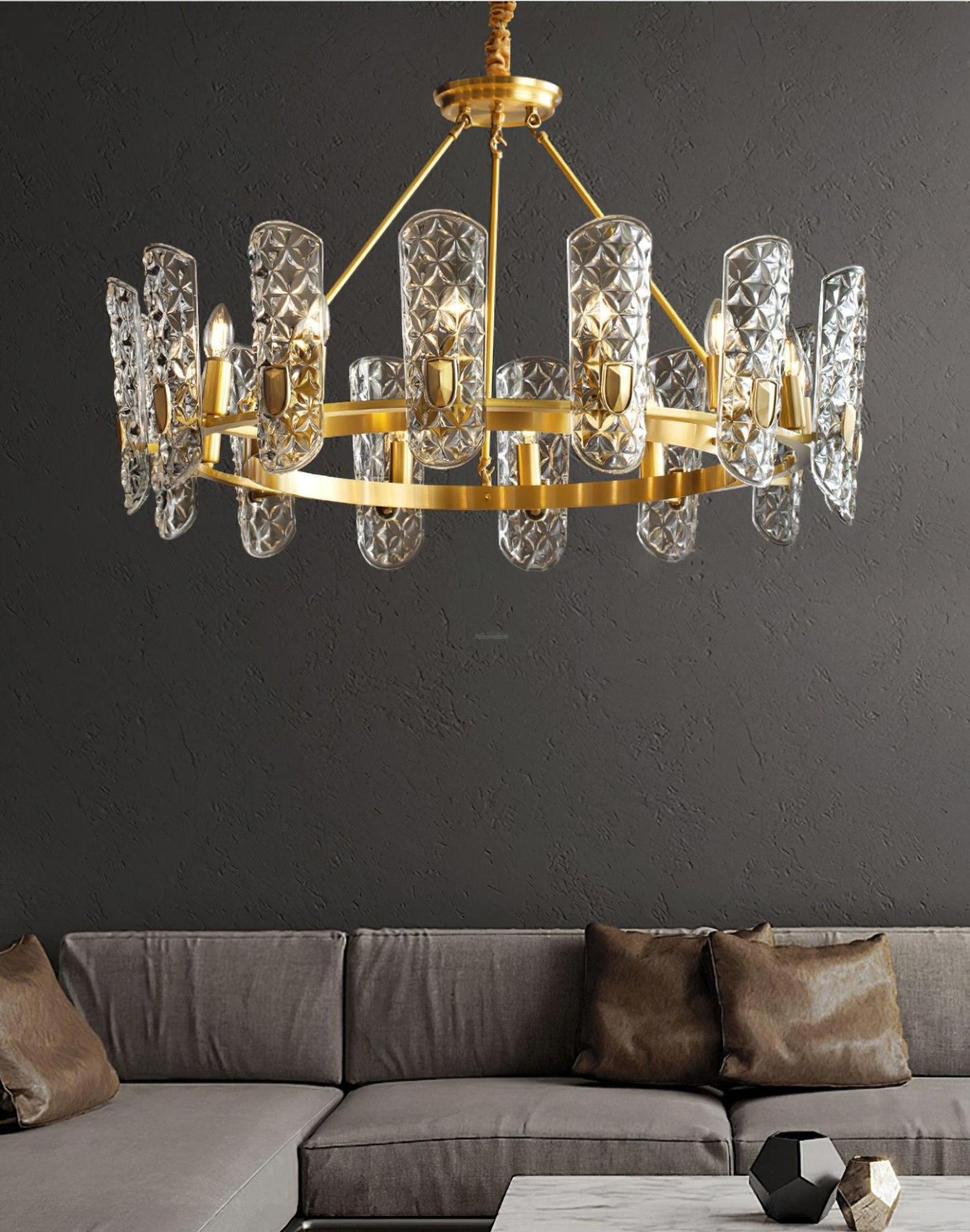 Brass Central Chandelier-Sylvia Space