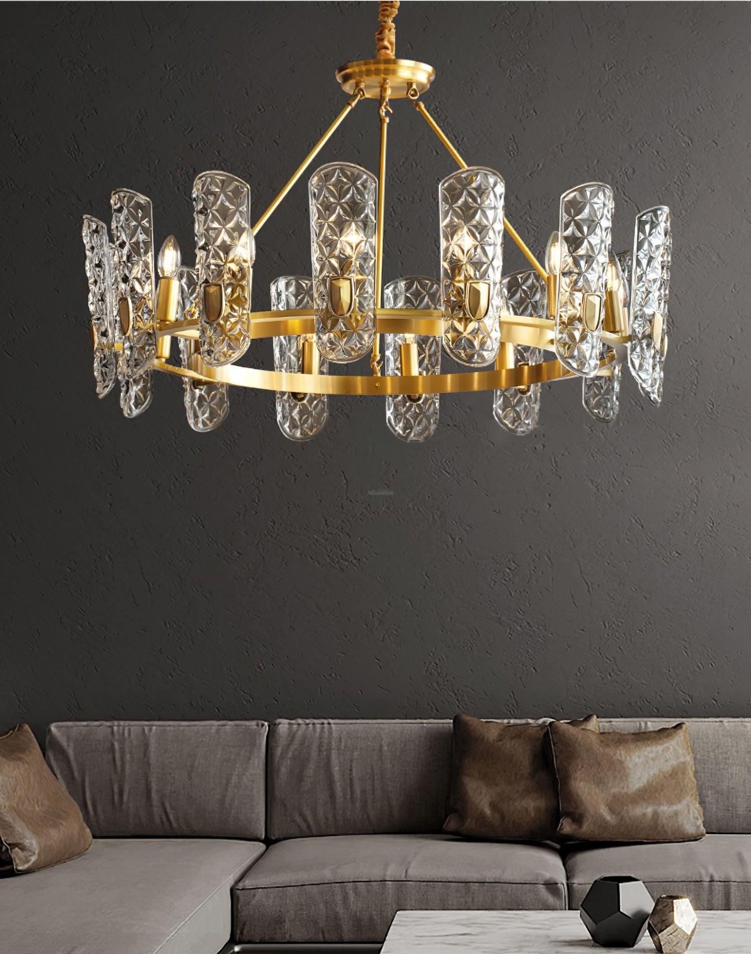 Brass Central Chandelier-Sylvia Space