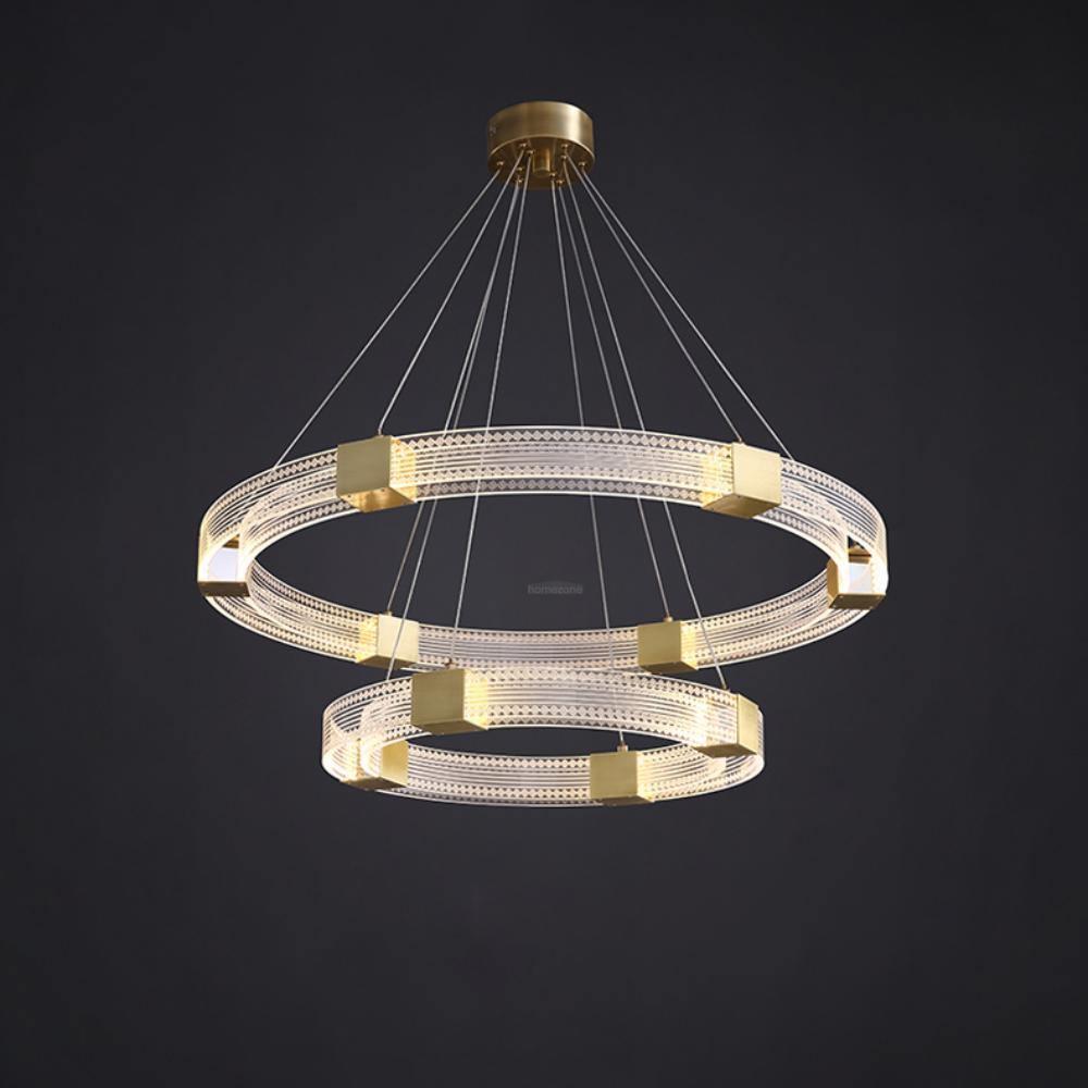 Parallel Ring LED Chandelier ∅ 25.6″-Sylvia Space