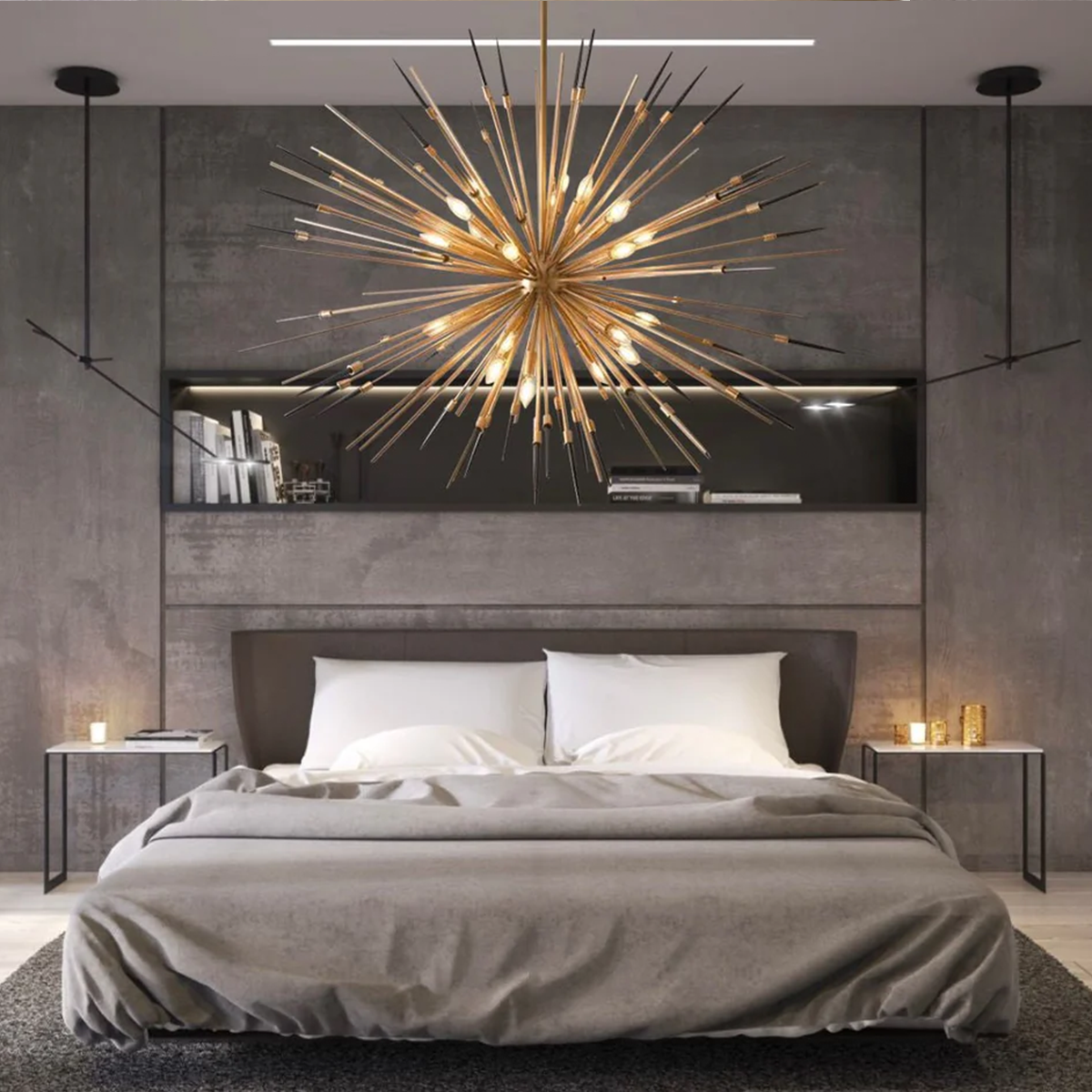 Marble Starburst Chandelier-Sylvia Space